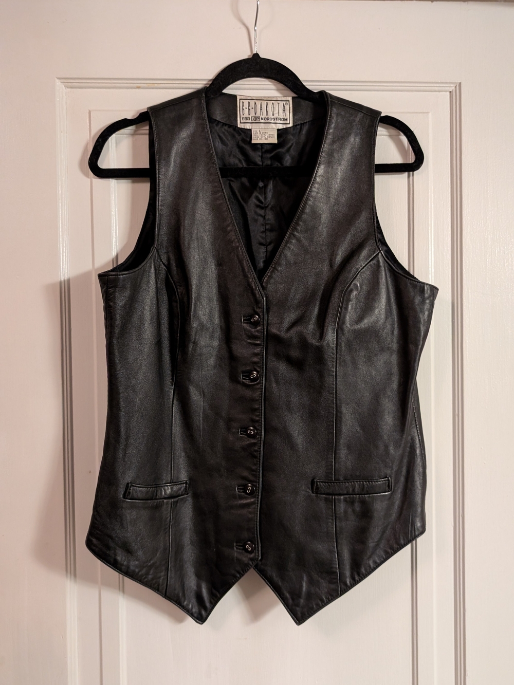 BB Dakota Genuine Leather Black Vest
